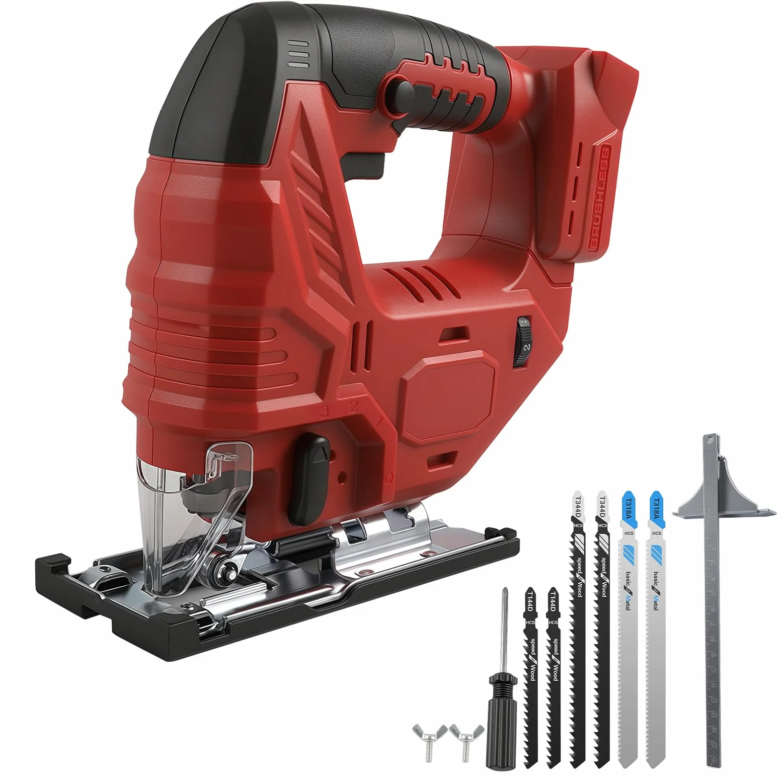 Piła szablasta akumulatorowa bezszczotkowa Milwaukee 18 V, 800 W, elektryczna piła szablasta z światłem LED, 5 zmiennych prędkości, kąt cięcia ukośnego ±45°, 6 piłek T