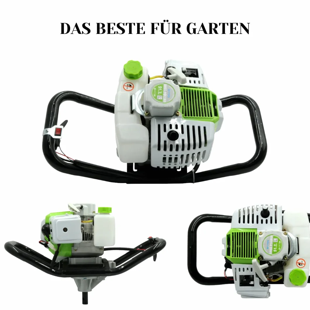 BASS POLSKA Wiertnica Glebowa Spalinowa Moc 1,46 kW Jednocylindrowy Dwusuwowy Silnik 51,7 cc Zapłon CDI Wymienne Rozmiary Wietrła od 100 do 300 mm Ślimak do Gleby
