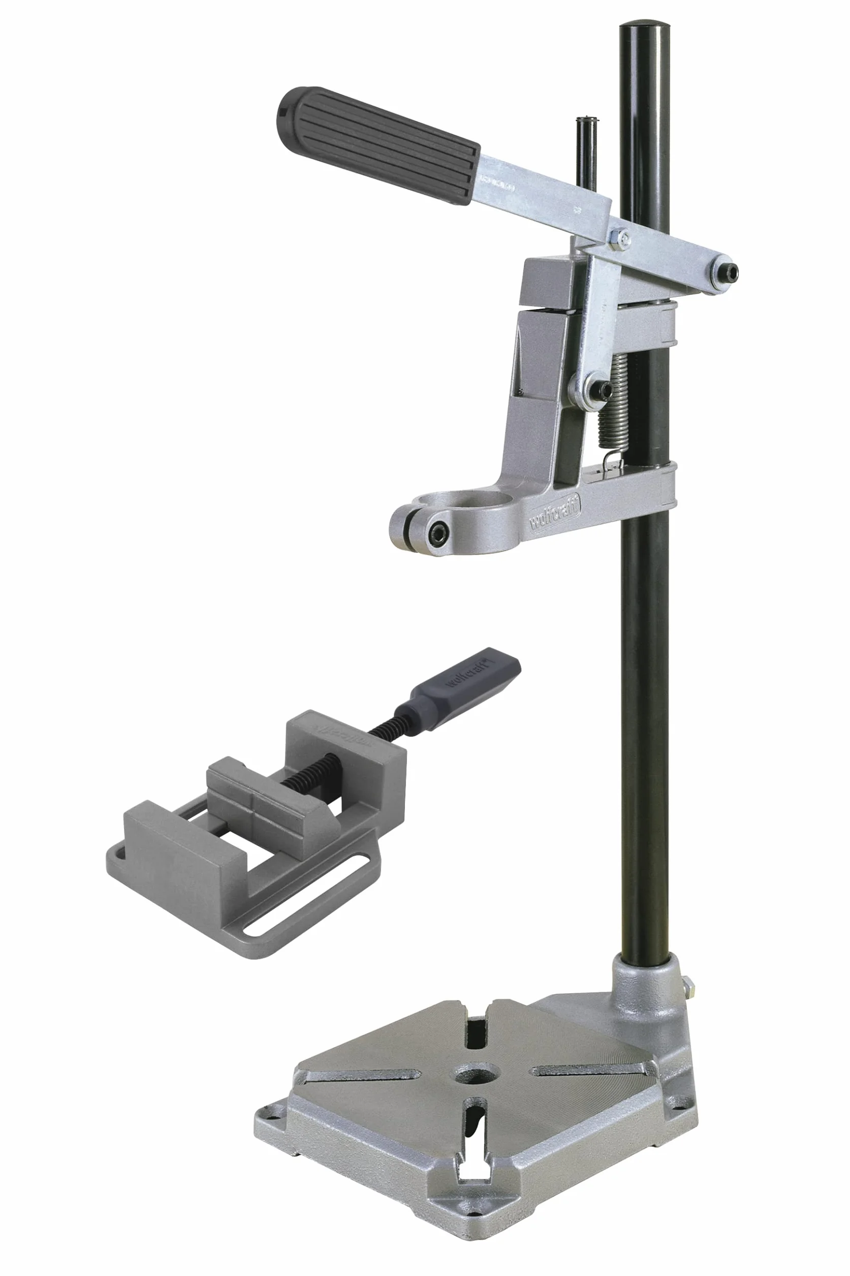 wolfcraft 3406301 stojak wiertarski z imadłem