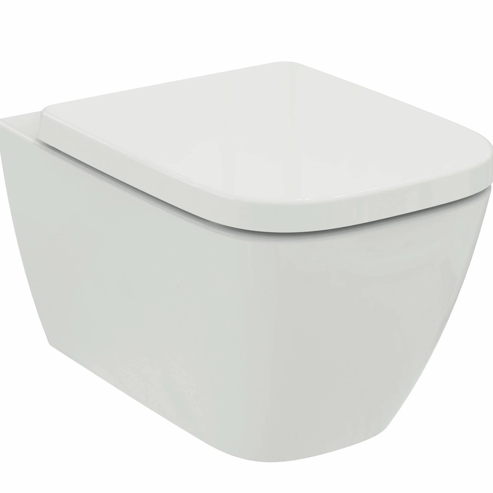 Ideal Standard i.life B wisząca muszla klozetowa z CL1 pełne spłukiwanie 3,9-6 l/min, poziome wyjście, bez obramowania, zajmuje mało miejsca – biała (360 x 545 x 380)