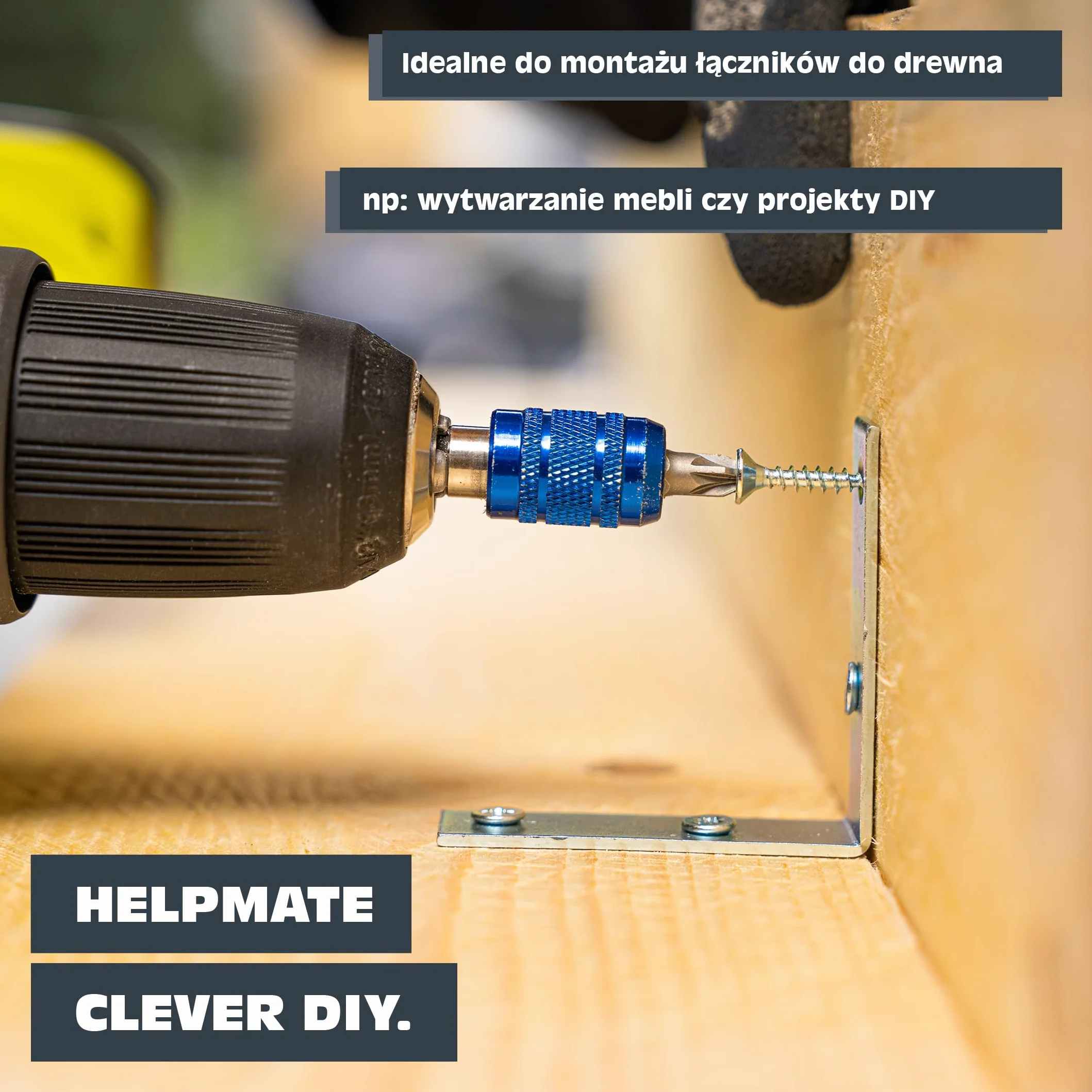 HELPMATE - Śruby łączące do drewna, 4,0 x 16 mm, ocynkowane galwanicznie, 100 sztuk uniwersalnych śrub z łbem stożkowym z napędem PZ2 i pełnym gwintem - do mocowania okuć na drewnie
