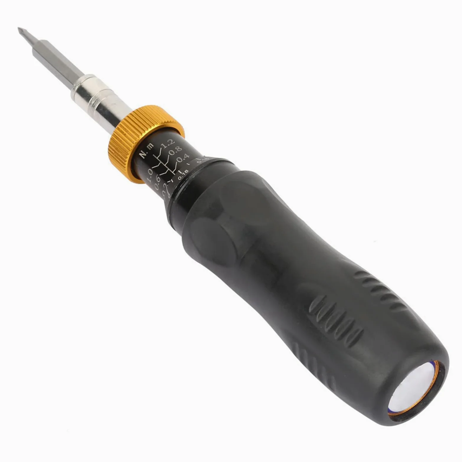 Klucz grzechotkowy, klucz francuski, śrubokręt dynamometryczny, 0,2 Nm do 1,2 Nm, regulowany klucz dynamometryczny z gniazdem sześciokątnym i ergonomicznym uchwytem do precyzyjnego instrumentu