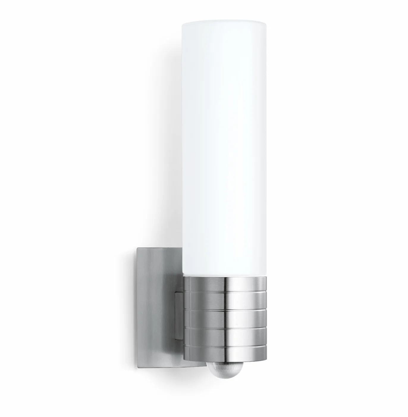 Steinel Sensor lampa zewnętrzna L 260 S, lampa LED 9,87 W, czujnik ruchu 240°, zasięg 12 m, 703 lm, stal nierdzewna, biały