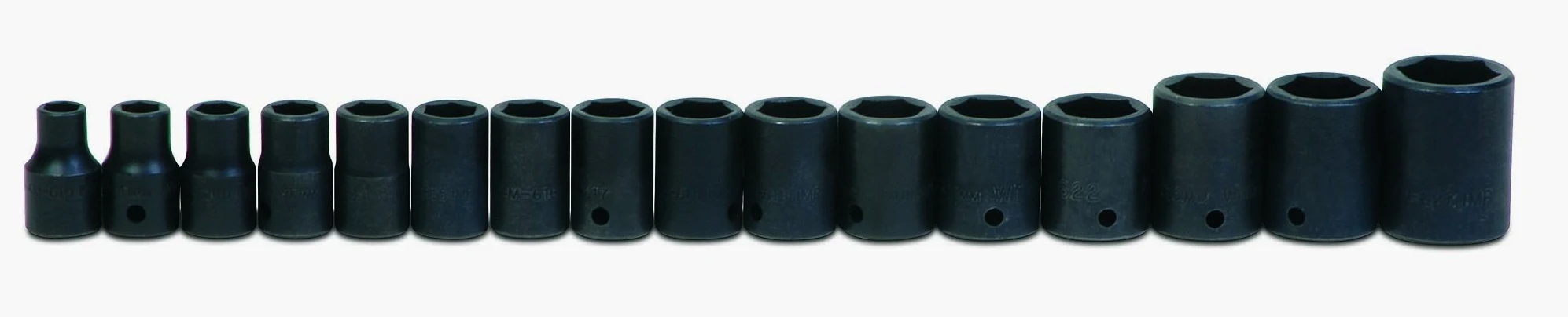 Williams MS-4-16RC 16-Piece 1/2-Inch Drive Metric Shallow 6 Point Impact Socket Set