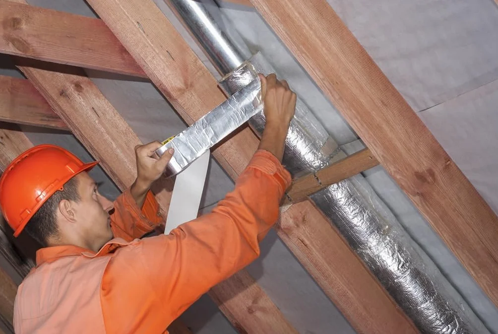 Aluminio 353 Aluminiowa taśma samoprzylepna wzmocniona siatką 48mm x 45m do systemów wentylacji i klimatyzacji