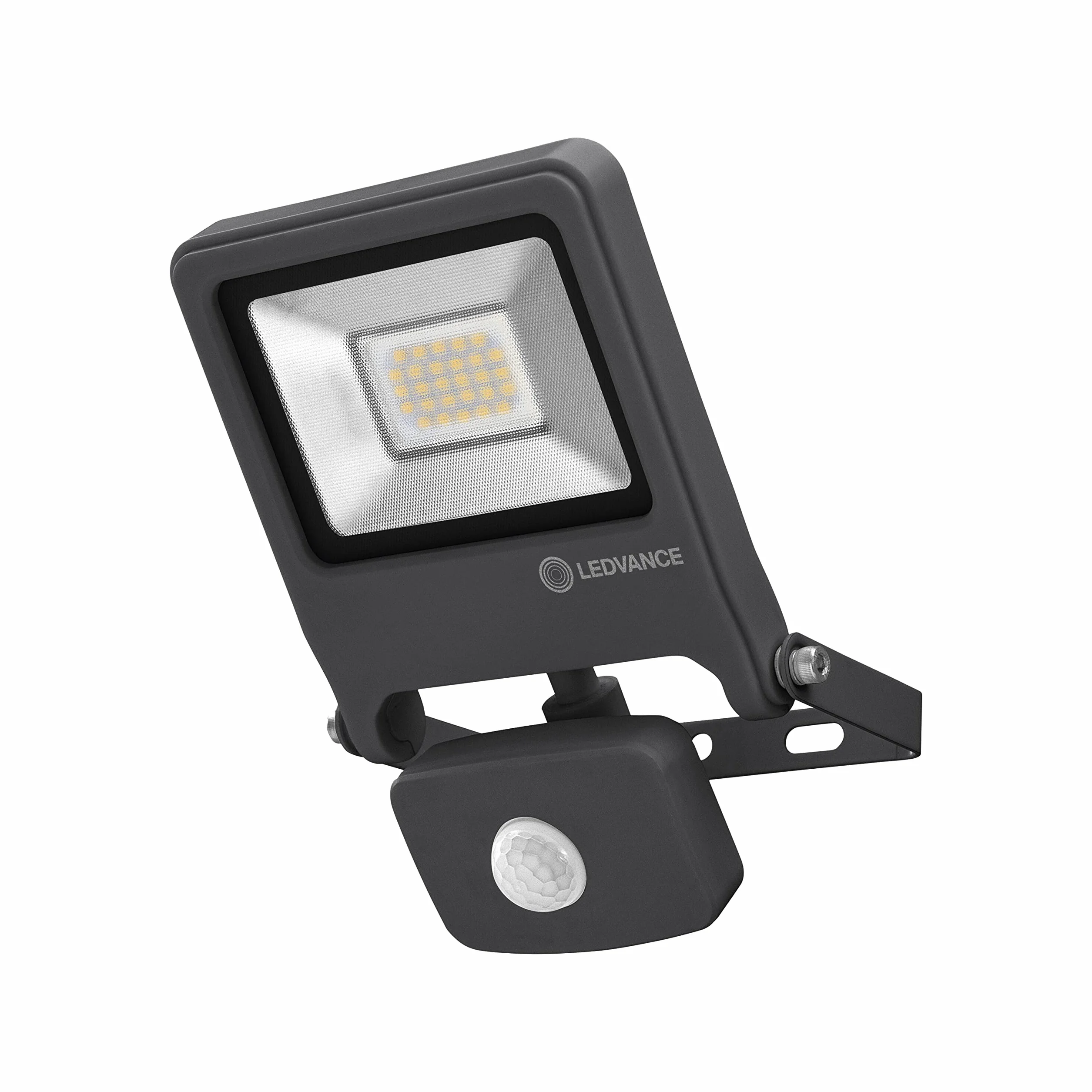 LEDVANCE Naświetlacz LED: for ściana, ENDURA® FLOOD Sensor Zimna biel / 20 W, 220…240 V, kąt rozsyłu światła: 120°, Zimna biel, 4000 K, materiał: aluminum, IP44
