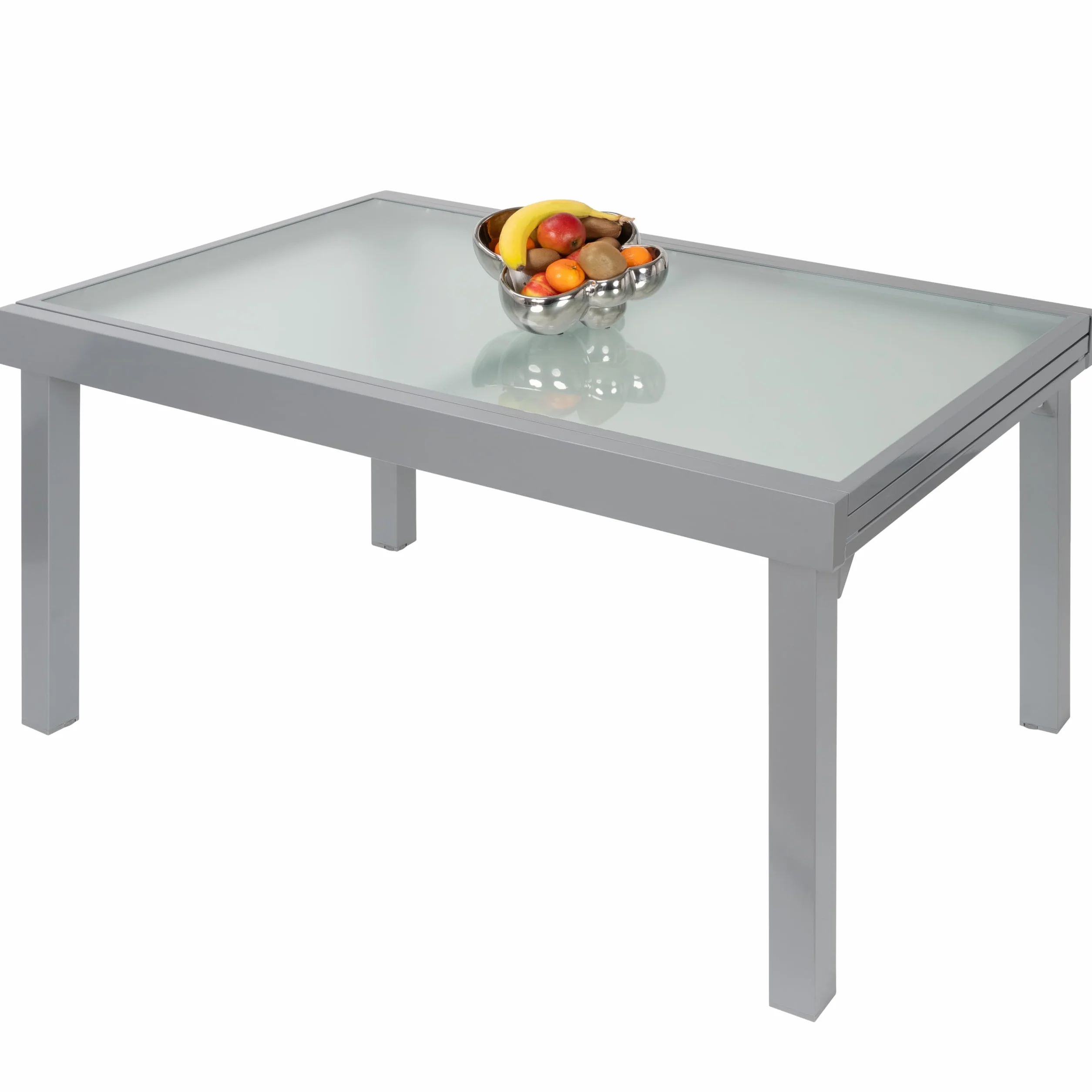 Diplomat stół ogrodowy wysuwany 135-270 cm aluminiowy srebrny