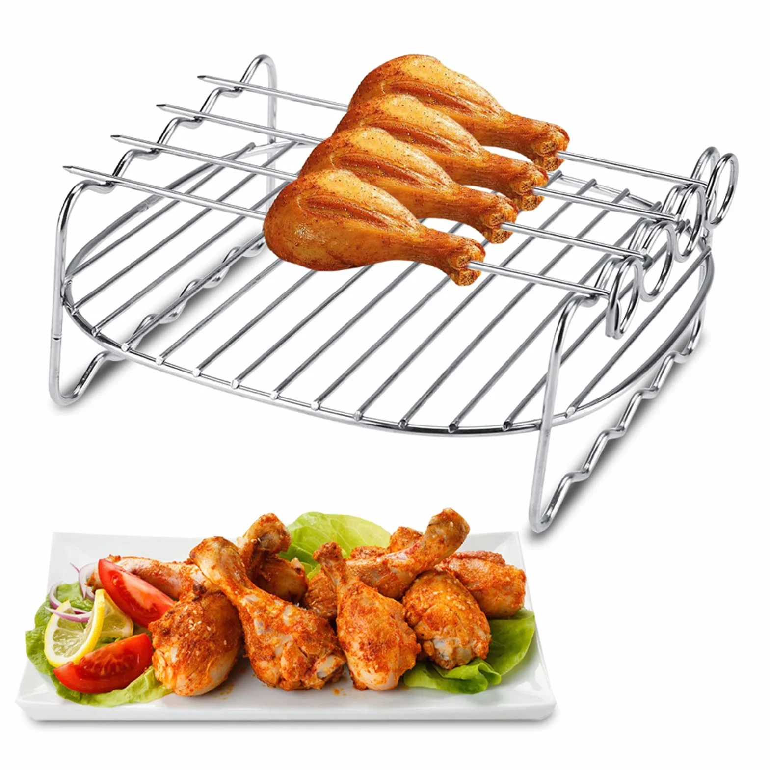 Air Fryer Dwuwarstwowy grill do pieczenia wymienny stojak