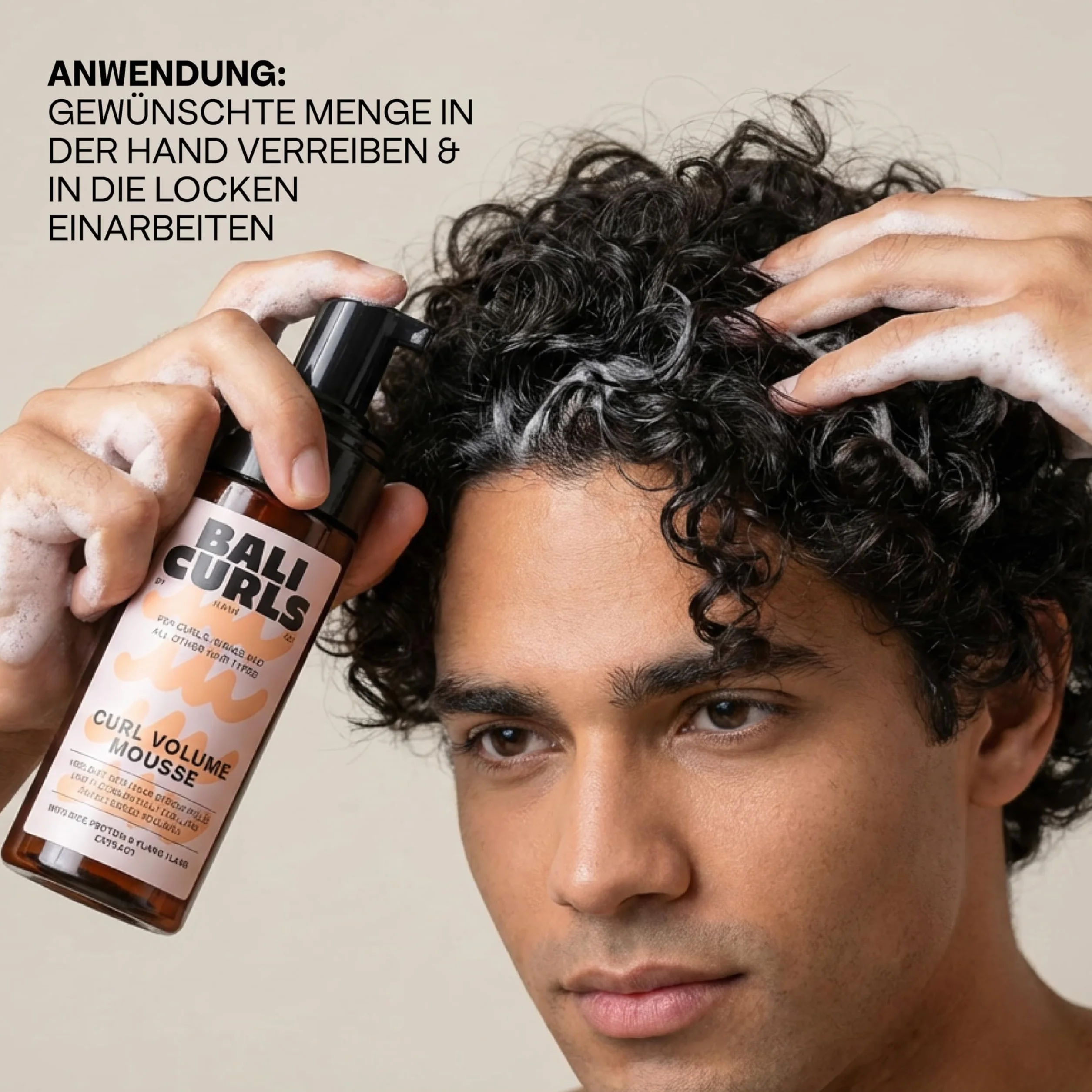 Bali Curls Curl Volume Foam – lekka pianka do stylizacji loków – przewiewna pianka do włosów o dużej objętości – pianka do włosów zapewnia dodatkową przyczepność i gładkie rezultaty stylizacji – 150