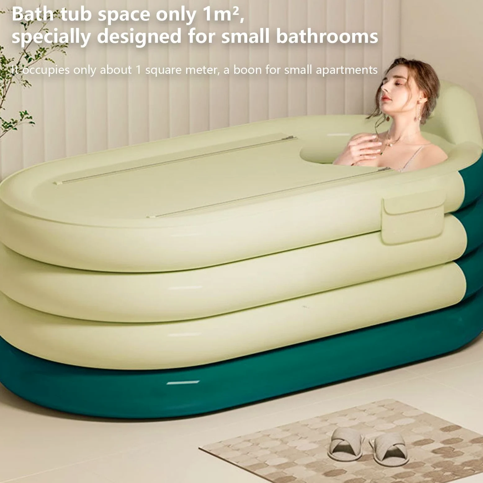 Nadmuchiwana wanna, narzędzie do mycia z pompką nożną, dmuchawa pod prysznic, do spa, relaksu, regeneracji, mieszkania, domu, hotelu, dla mężczyzn i kobiet