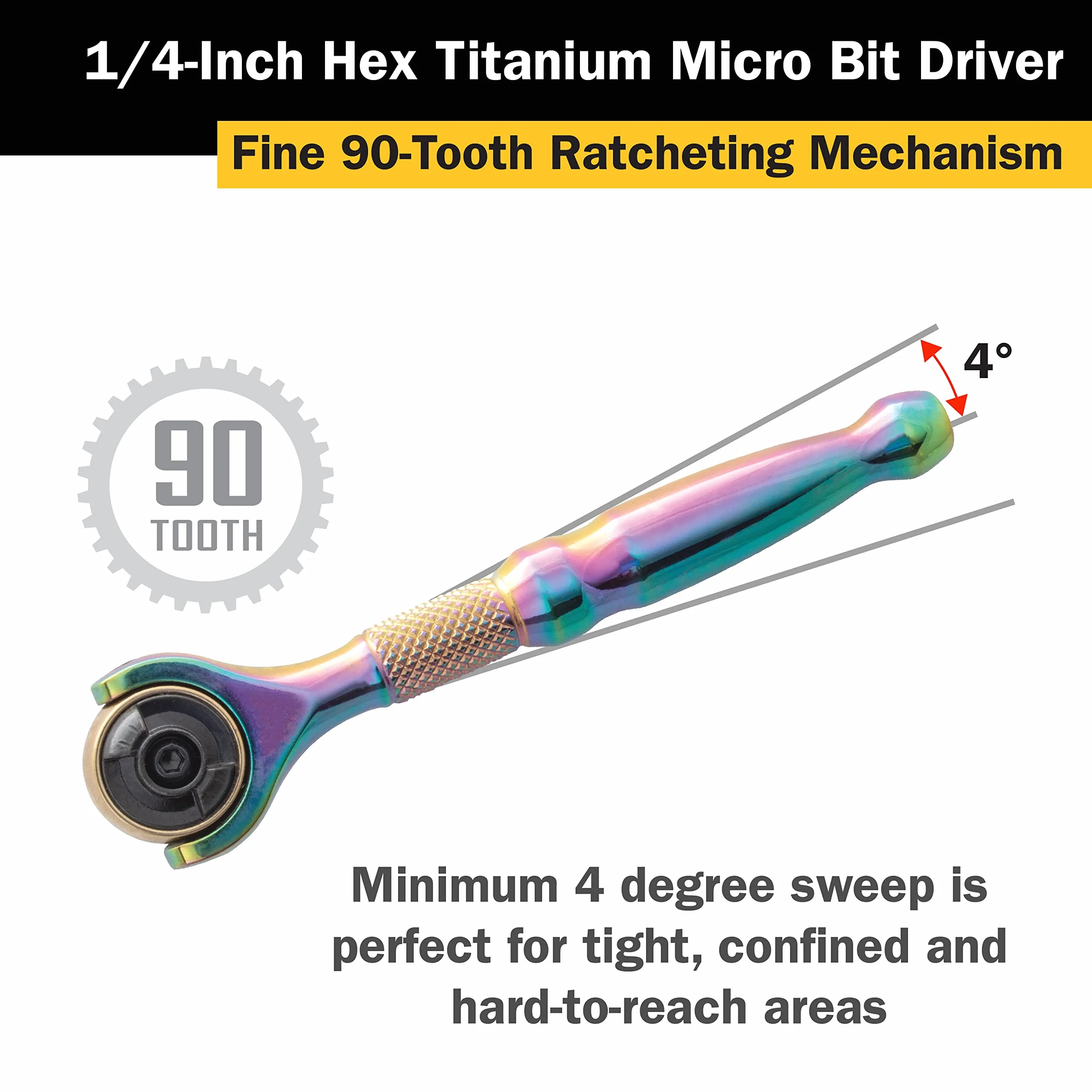 Titan - 1/10.2 cm Tytanowa głowica obrotowa Micro Bit Drive (11327)