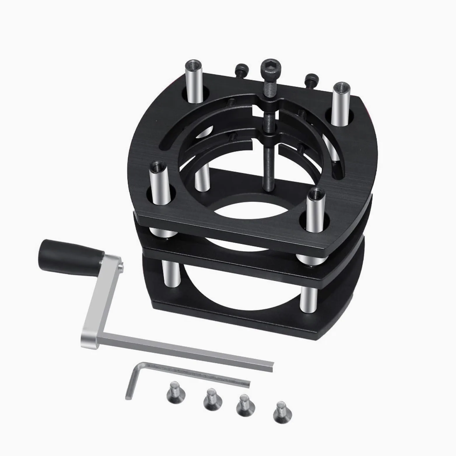 Wielofunkcyjna aluminiowa podstawa do routera – regulacja wysokości 51 mm do precyzyjnej obróbki – idealne akcesorium warsztatowe do odwróconego trasowania i zwiększonej stabilności