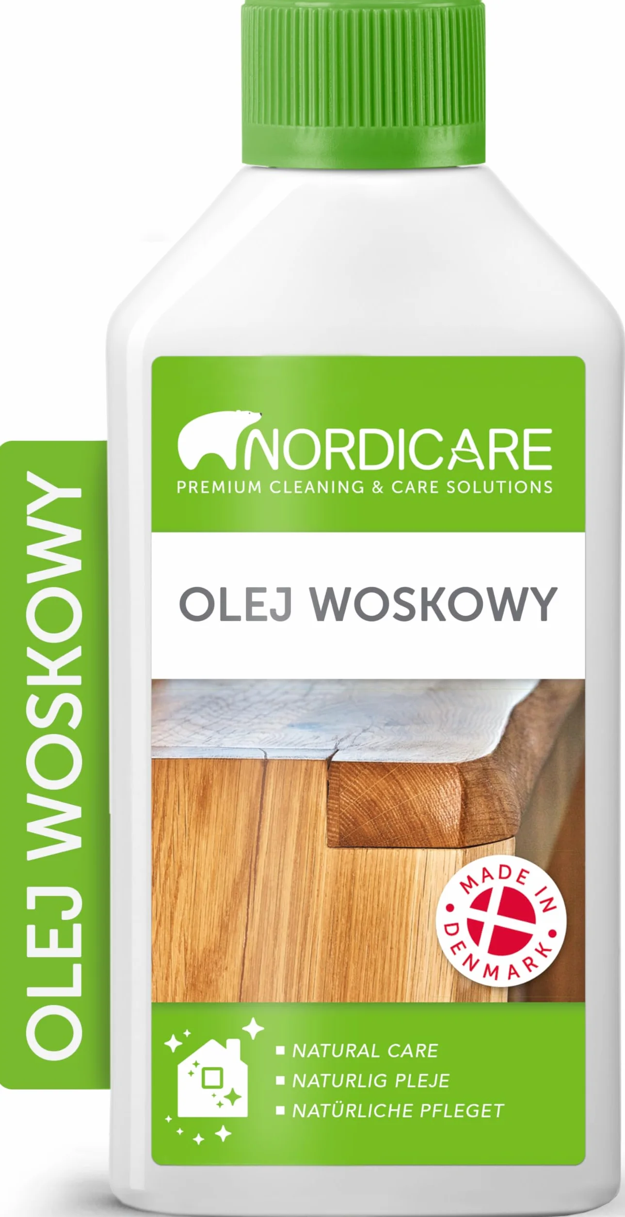 Nordicare Wosk Twardy Olejny [500ml] bezbarwny do pielęgnacji drewna I Wood Wax bezbarwny olej do różnych rodzajów drewna I Wosk olejny do drewna, Wosk olejny do drewna, olej do pielęgnacji drewna…