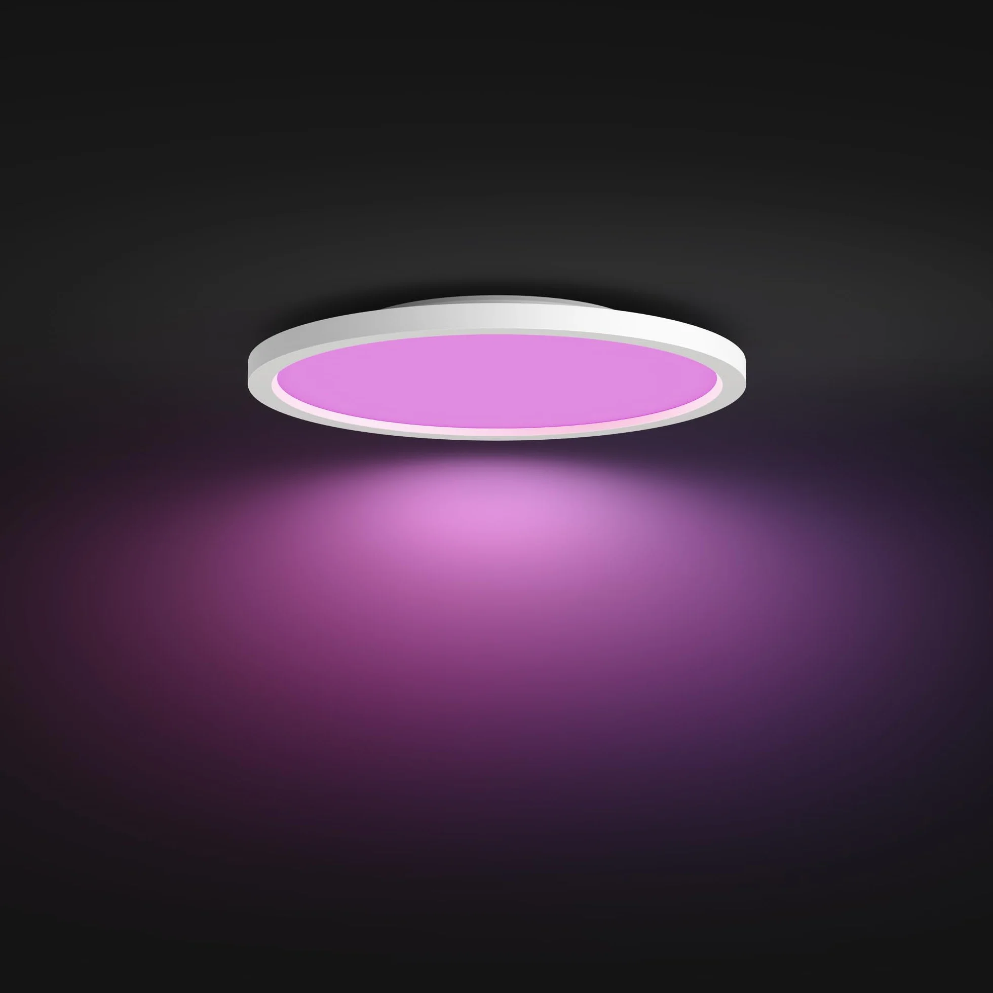 Philips Hue Devote inteligentny panel LED, Białe i Kolorowe Światło (Ambiance), Okrągły 30 cm, Biała Ramka do Wewnętrznego Oświetlenia Domu, Sufitu, Salonu, Kuchni, Przedpokoju, Zestaw 2 szt.