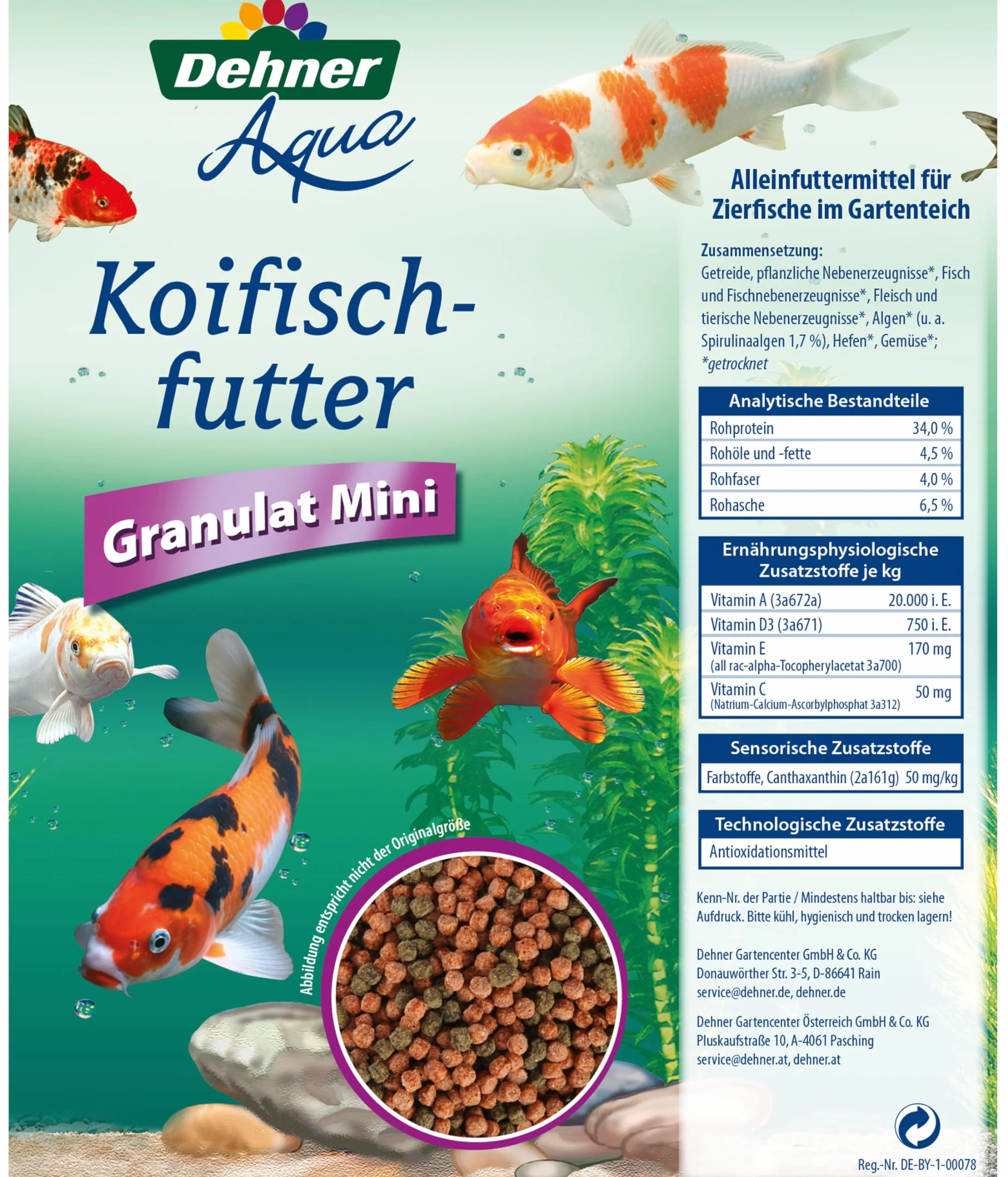 Dehner Aqua granulat do karmienia dla ryb granulowany, 3,5 l