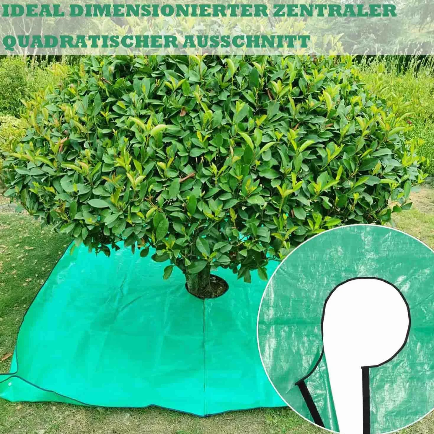Plandeka ogrodowa wodoszczelna do przycinania roślin 30 cm z otworem