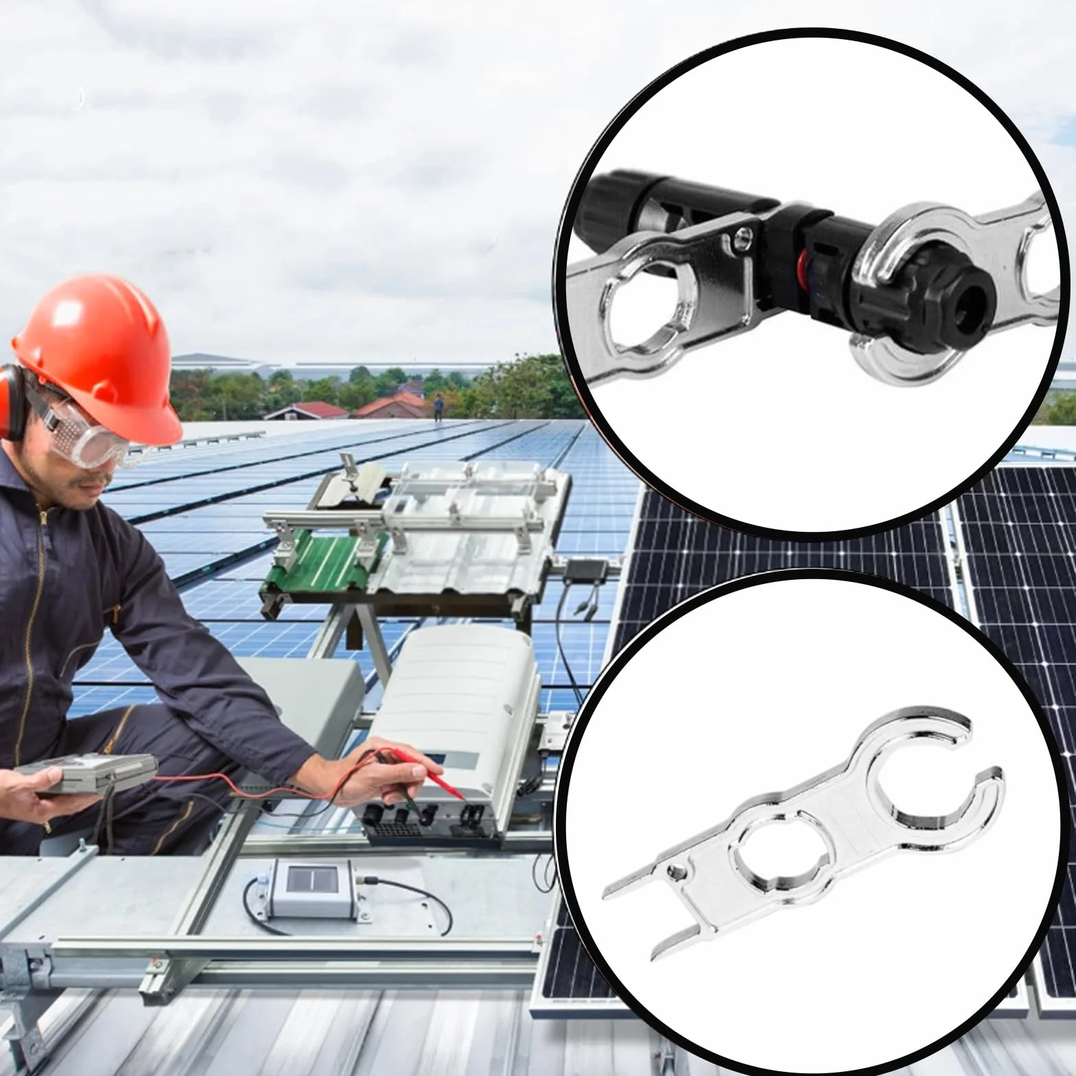 ANBOO 2 sztuki kluczy solarnych, narzędzie MC4, klucz solarny, MC4, klucze solarne do kabli paneli słonecznych, klucz do paneli słonecznych