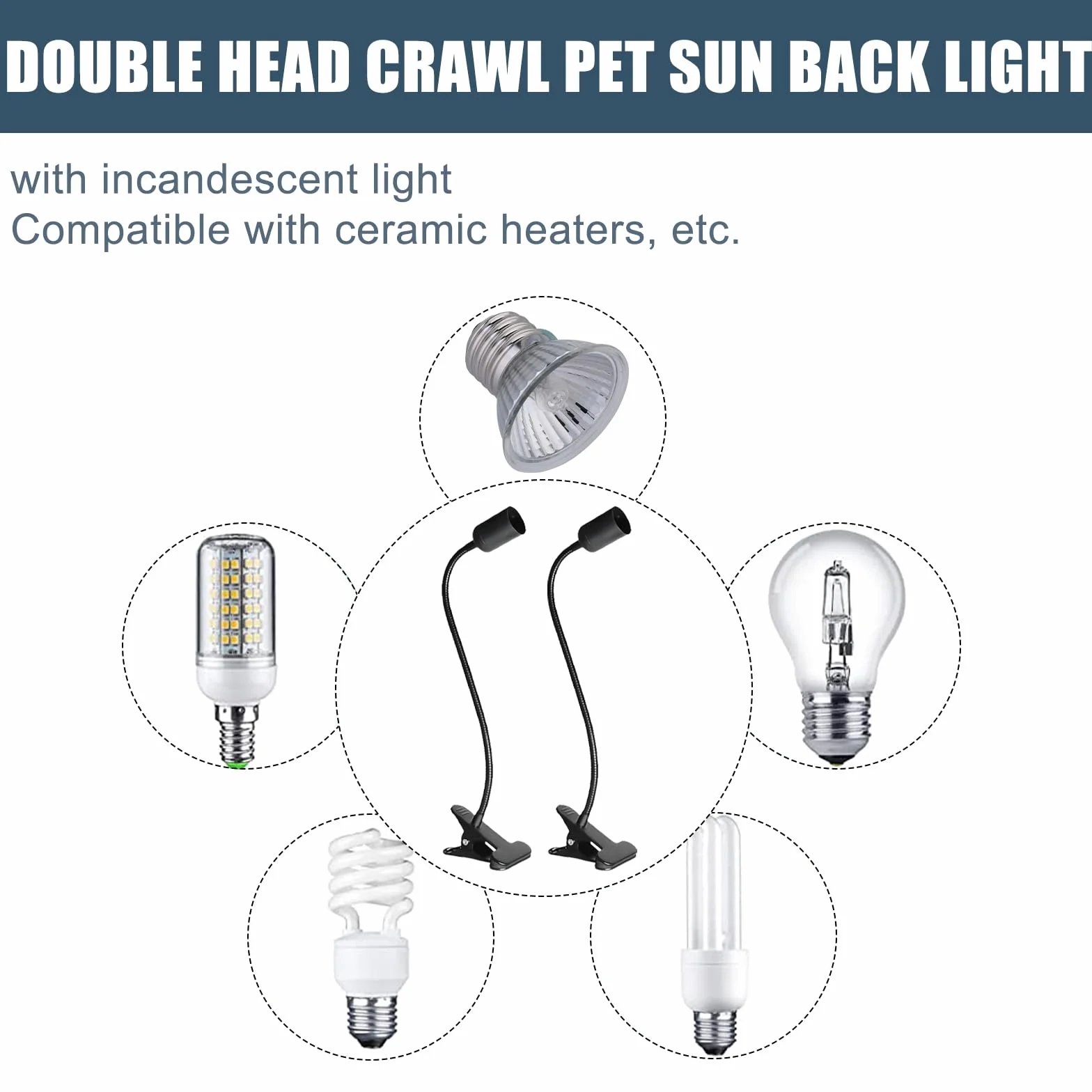 GBKDQQ Oprawka do lampy E27 z klipsem, lampa zaciskowa z przełącznikiem i wtyczką, lampa zaciskowa z regulowaną 360° łabędzią szyją, oprawa E27 do lampy typu łabędzia szyja, lampa biurkowa, lampka do