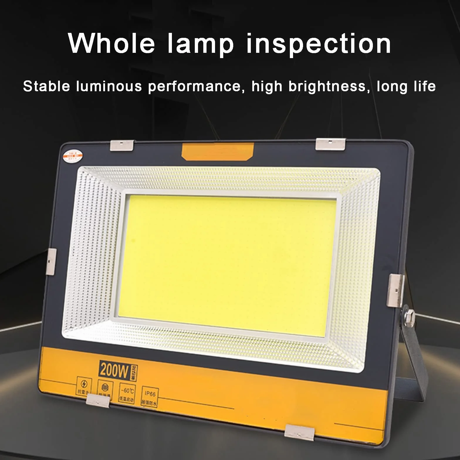 lampy solarne do użytku na zewnątrz, Super jasne światła Światła inżynieryjne Obszar napromieniowania 100-500㎡ Dla magazynu, parkingu, parku, billboar(B,300W)