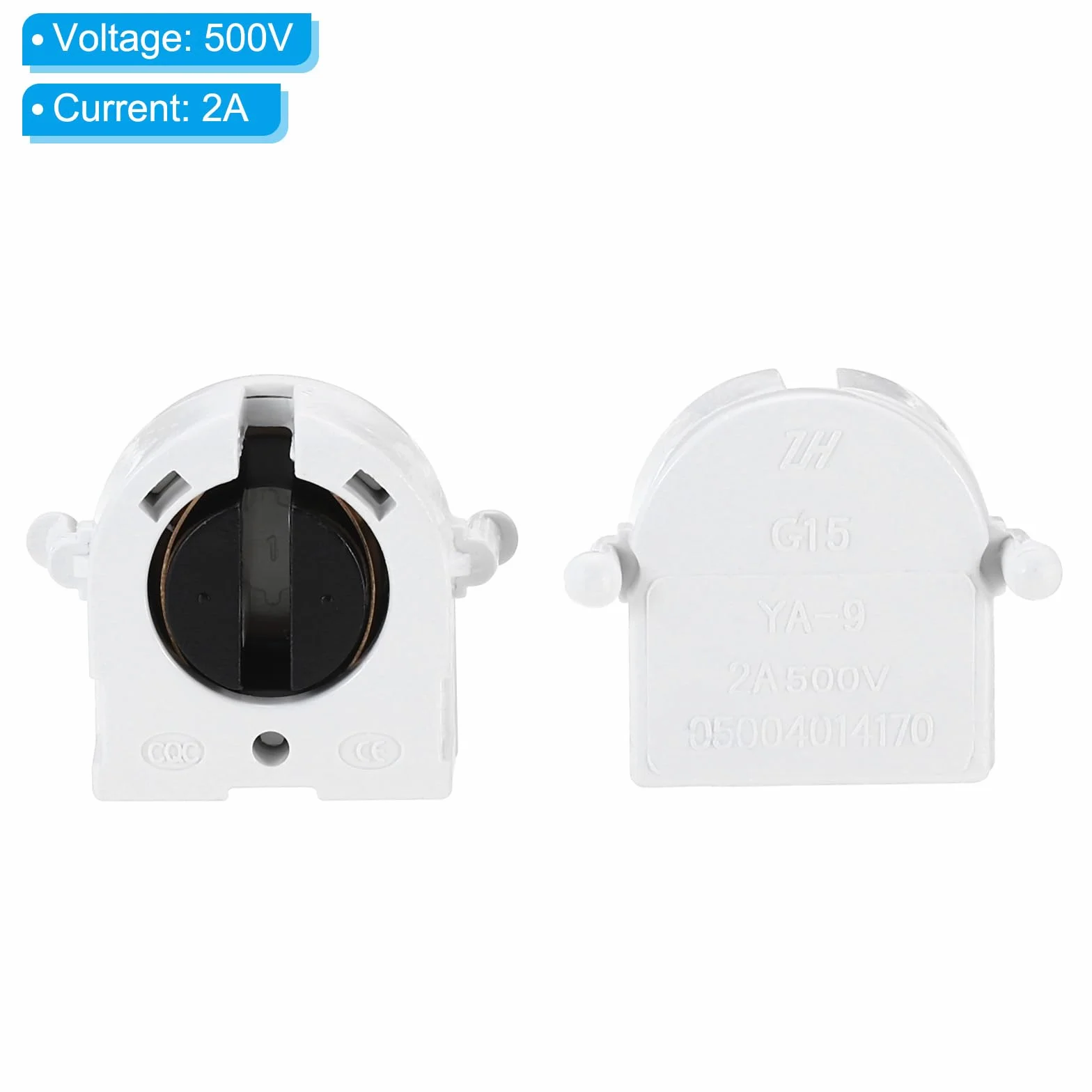 PATIKIL T8 uchwyt do świetlówki, 24 sztuki w opakowaniu G13 oprawka świetlówki LED 500 V nieprzełączany typ obrotowy zamiennik oprawki lampy, 26 x 32 x 13 mm