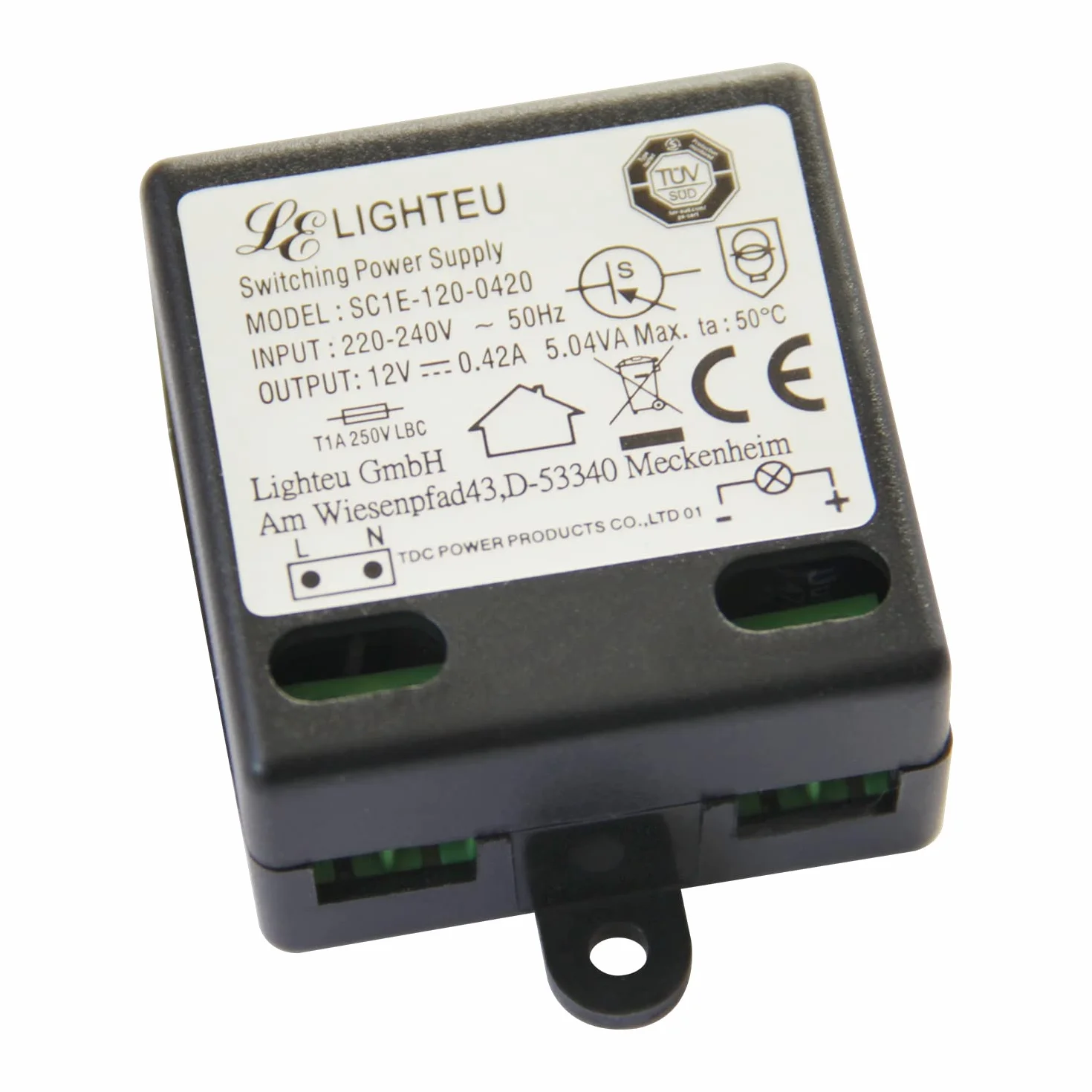 lighteu, zasilacz LED 5 W, 12 V DC, 0,42 A stała napięcie dla lamp LED, SC1E 120 0420