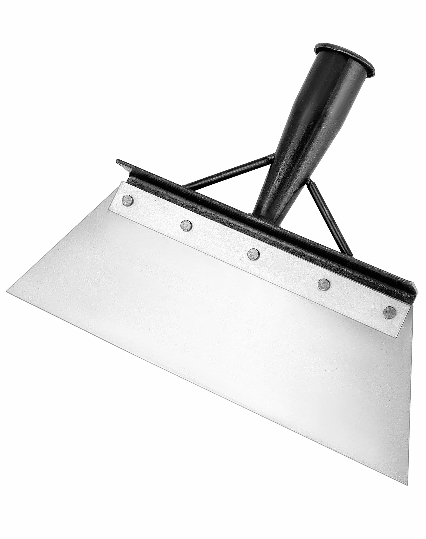 QWORK® Łopata ogrodowa ze stali manganowej 30cm, wymienna głowica do czyszczenia chwastów i skrobania