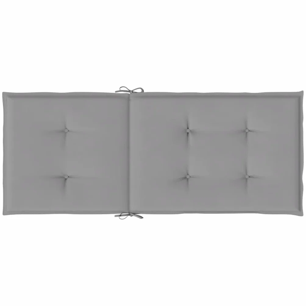 vidaXL Poduszki na krzesła ogrodowe 4 szt. 120x50x3 cm szare