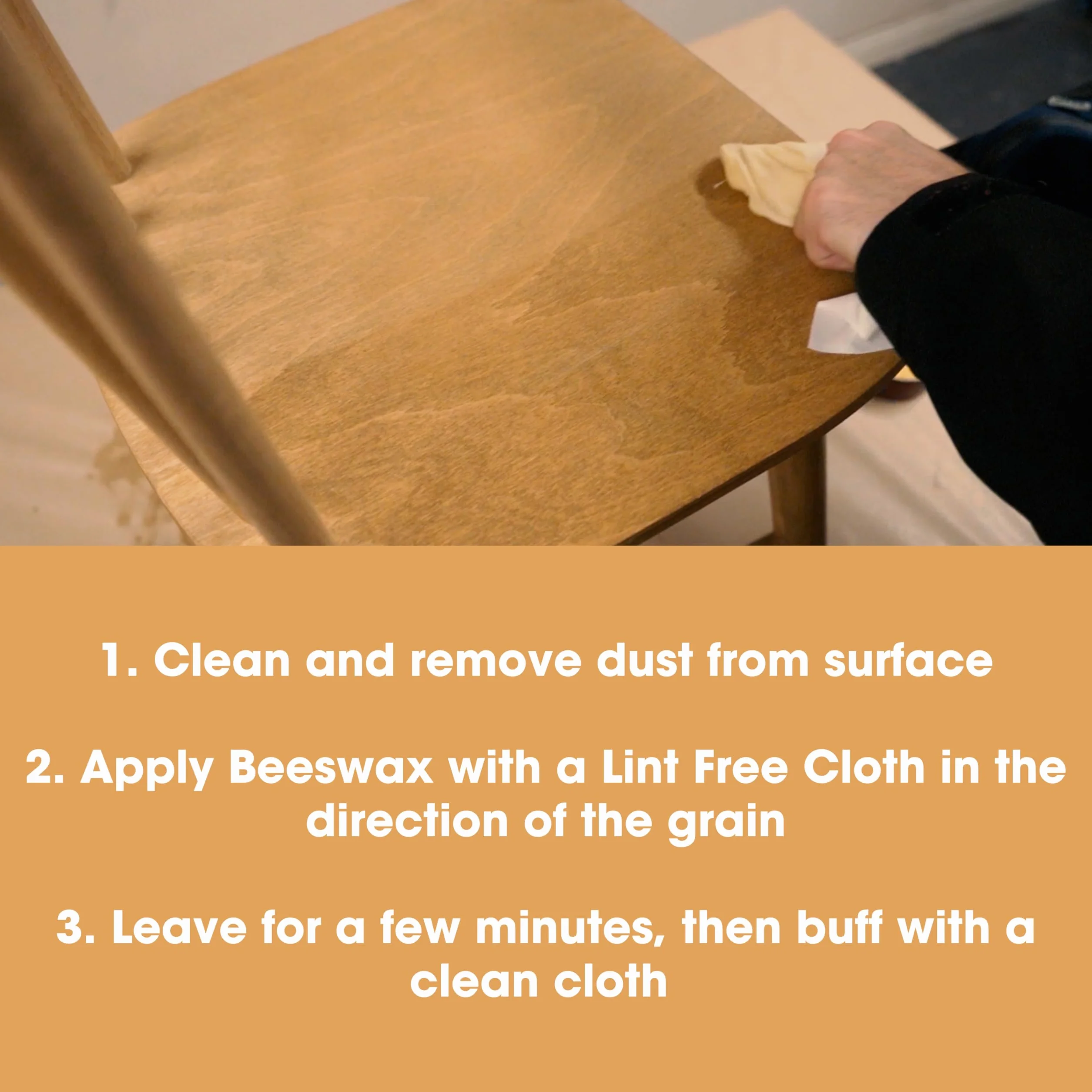 Furniture Clinic Lakier do drewna i mebli w kolorze ciemnego dębu, 200 ml, naturalny wosk do drewna, do wszystkich rodzajów mebli i powierzchni drewnianych, kolor, ochrona i ulepszanie drewna