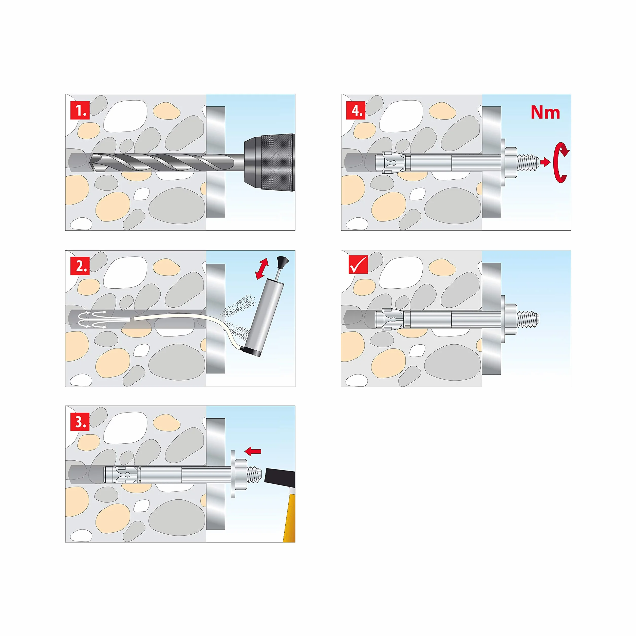 TOX 04010216 S-Fix Pro bolce kotwiące ze stali ocynkowanej, M10 x 105/25 mm, 25 jednostek