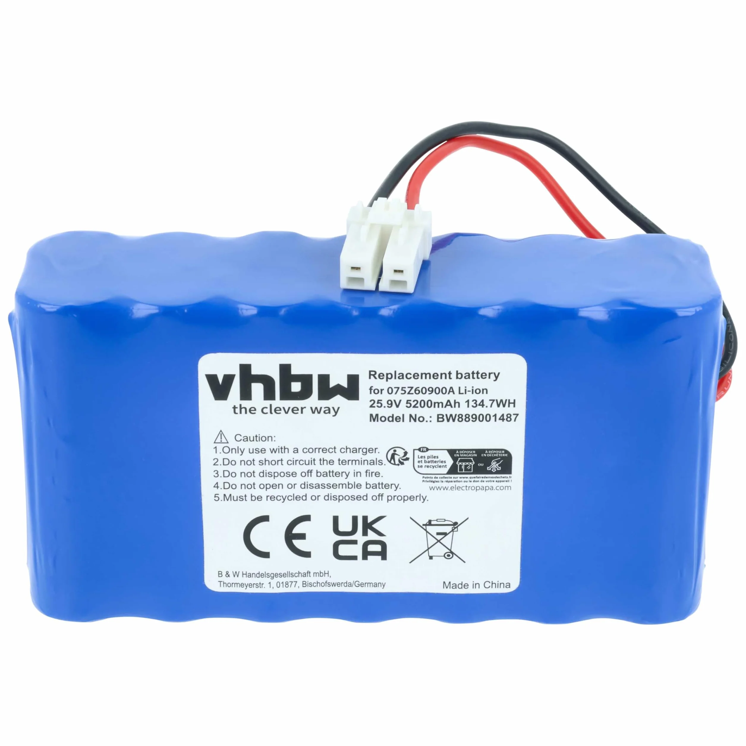 vhbw Akumulator kompatybilny z kosiarką Ambrogio Twenty ZR (5200 mAh, 25,9 V, litowo-jonowa)
