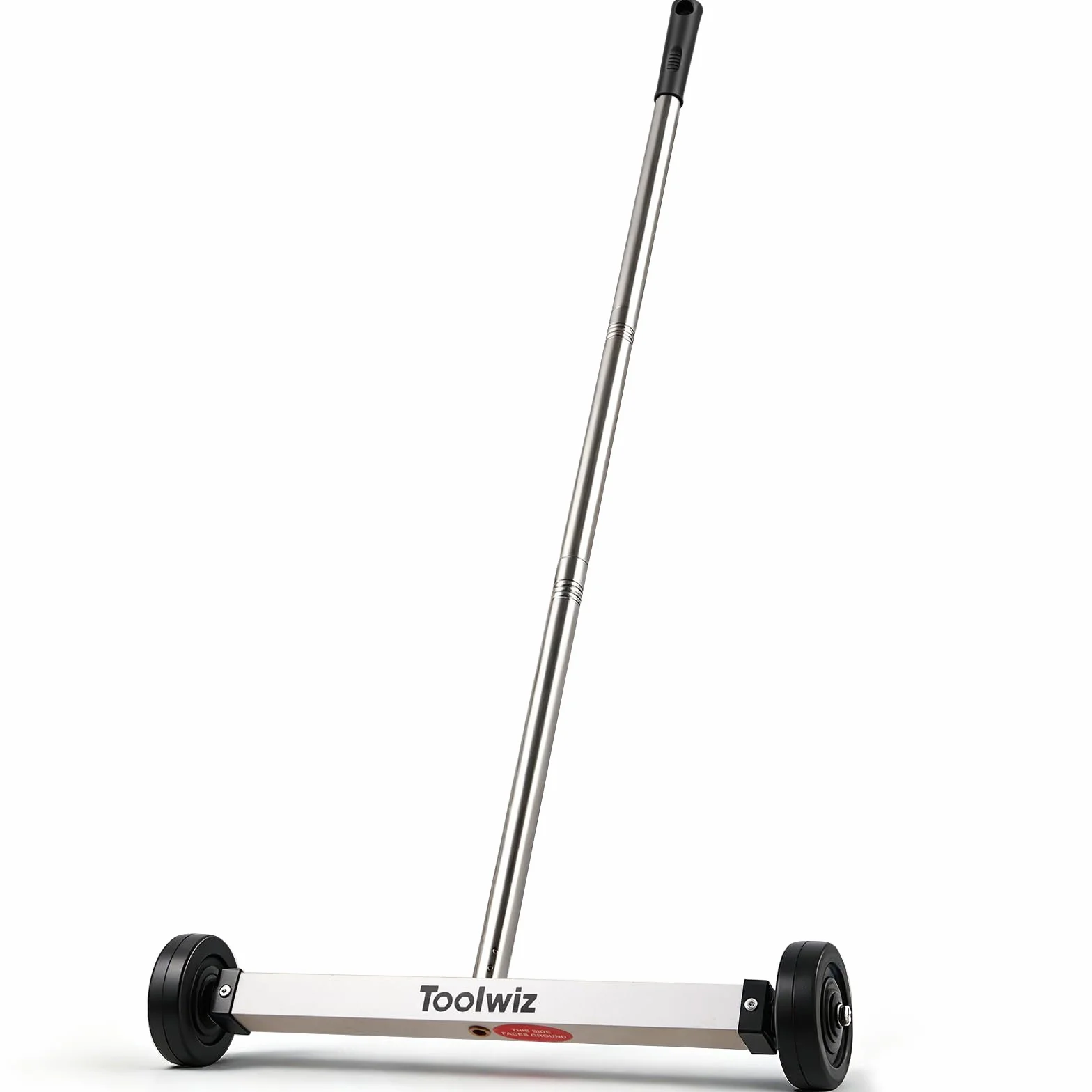 Toolwiz Magnetyczna zamiatarka do podnoszenia 38 cm, 38 cm, wytrzymały magnes do zbierania trawnika, narzędzia dachowe, 4,53 kg, 4,5 kg, narzędzia podwórkowe z teleskopowym uchwytem i kółkami do