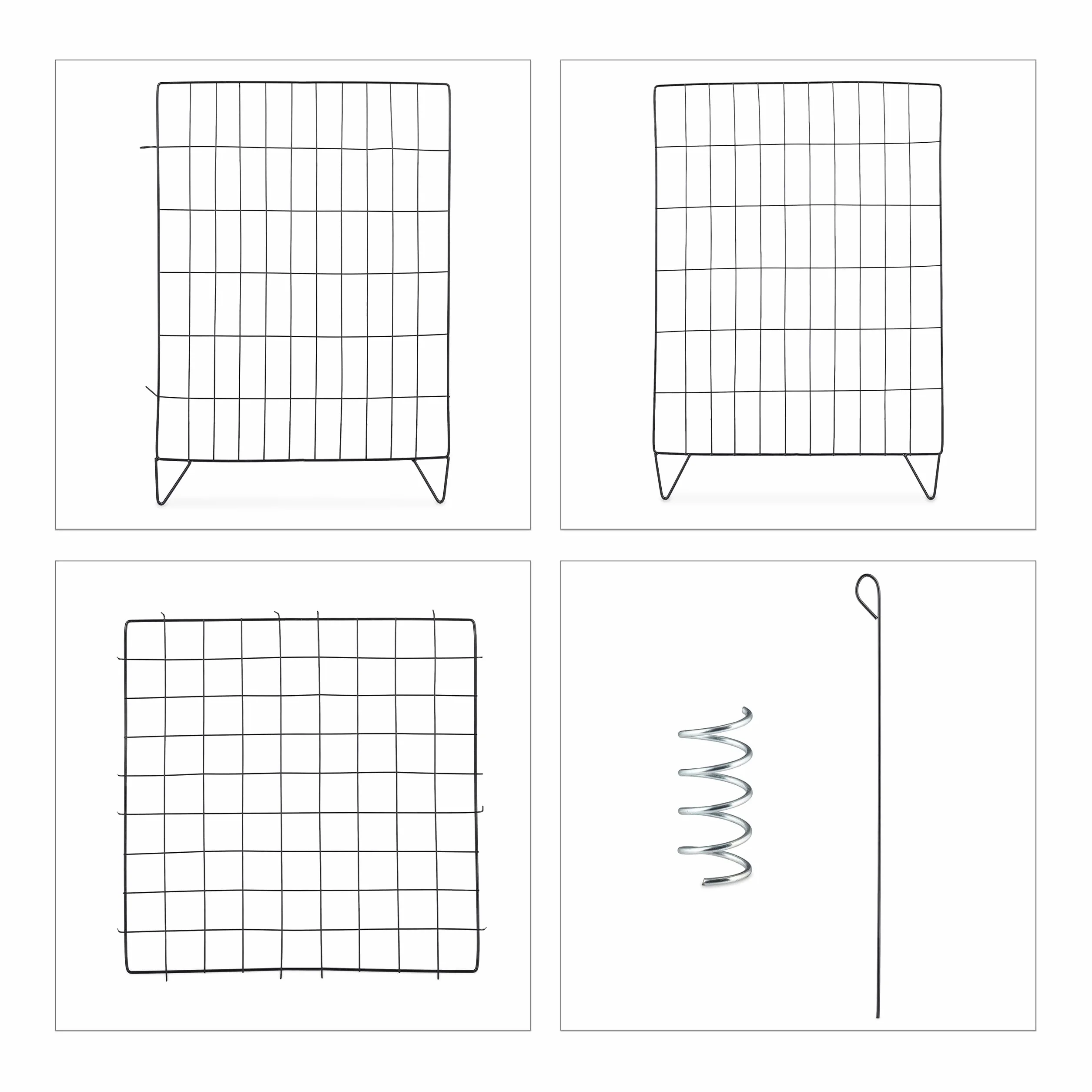 Relaxdays Kompostownik metalowy 68x46x46 cm stal czarny