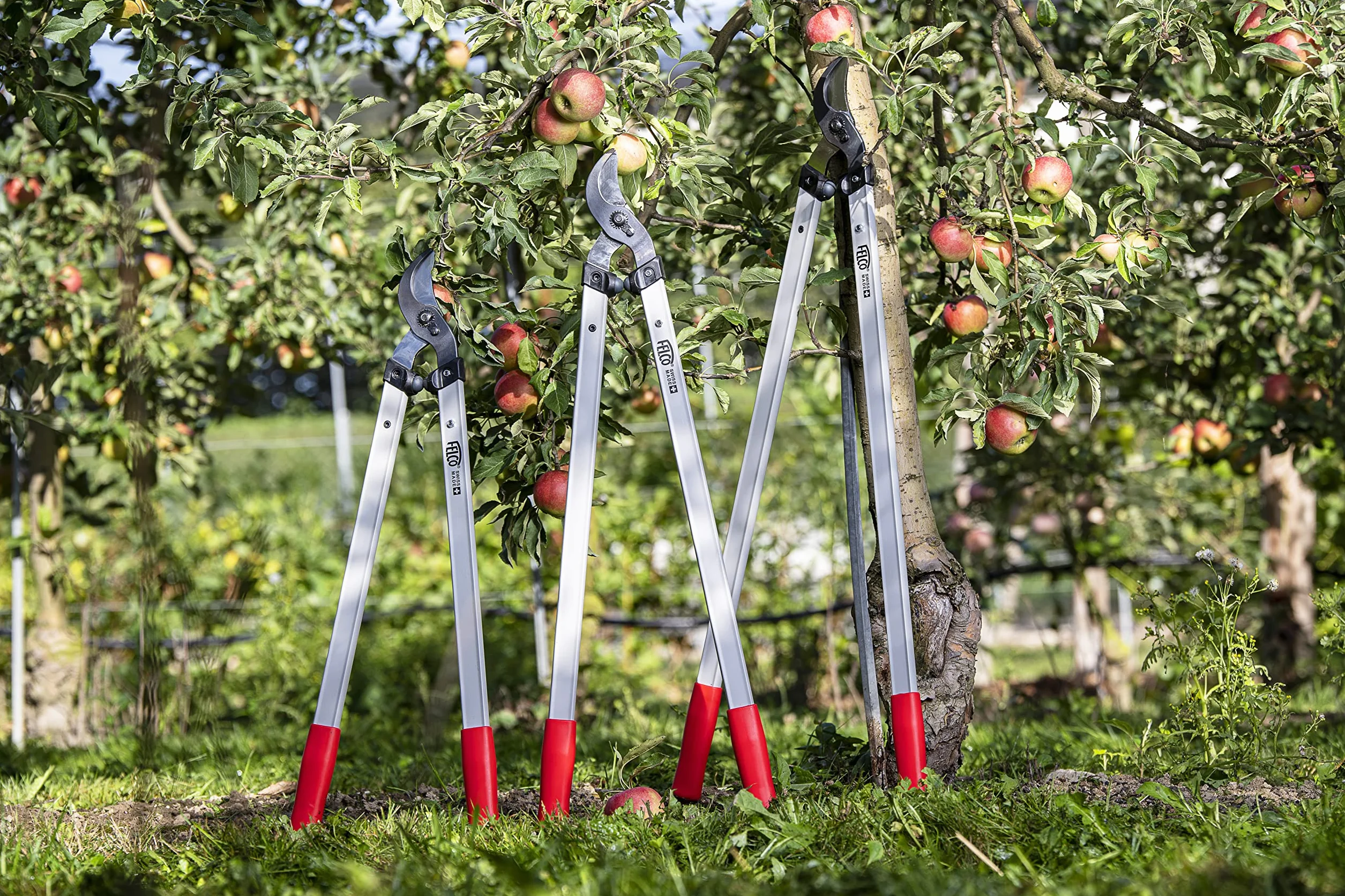 FELCO 221-90 Nożyce do gałęzi dwuręczne o całkowitej długości 90 cm, głowica tnąca ciągnąca