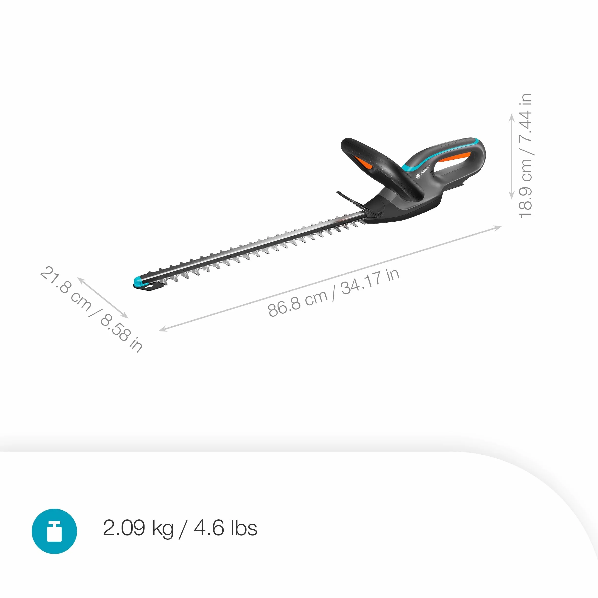 Gardena EasyCut 45/18V Akumulatorowe nożyce do żywopłotu bez akumulatora