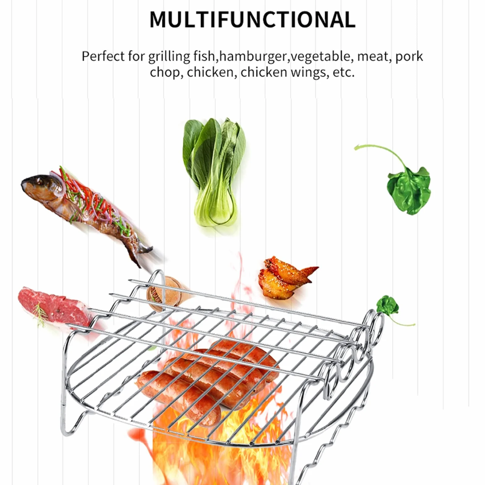 Air Fryer Dwuwarstwowy grill do pieczenia wymienny stojak