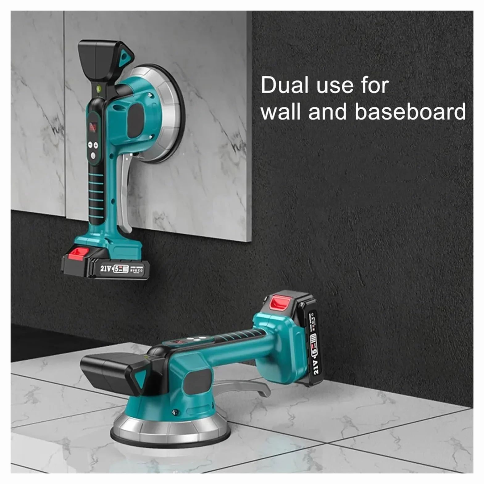 Narzędzie do wibracji płytek 21V 10-biegowa Maszyna Do Układania Płytek Elektryczne Ścienne Płytki Podłogowe Układanie Wibracyjne Narzędzie Powiększona Przyssawka Urządzenie Do Układania Płytek Domowy
