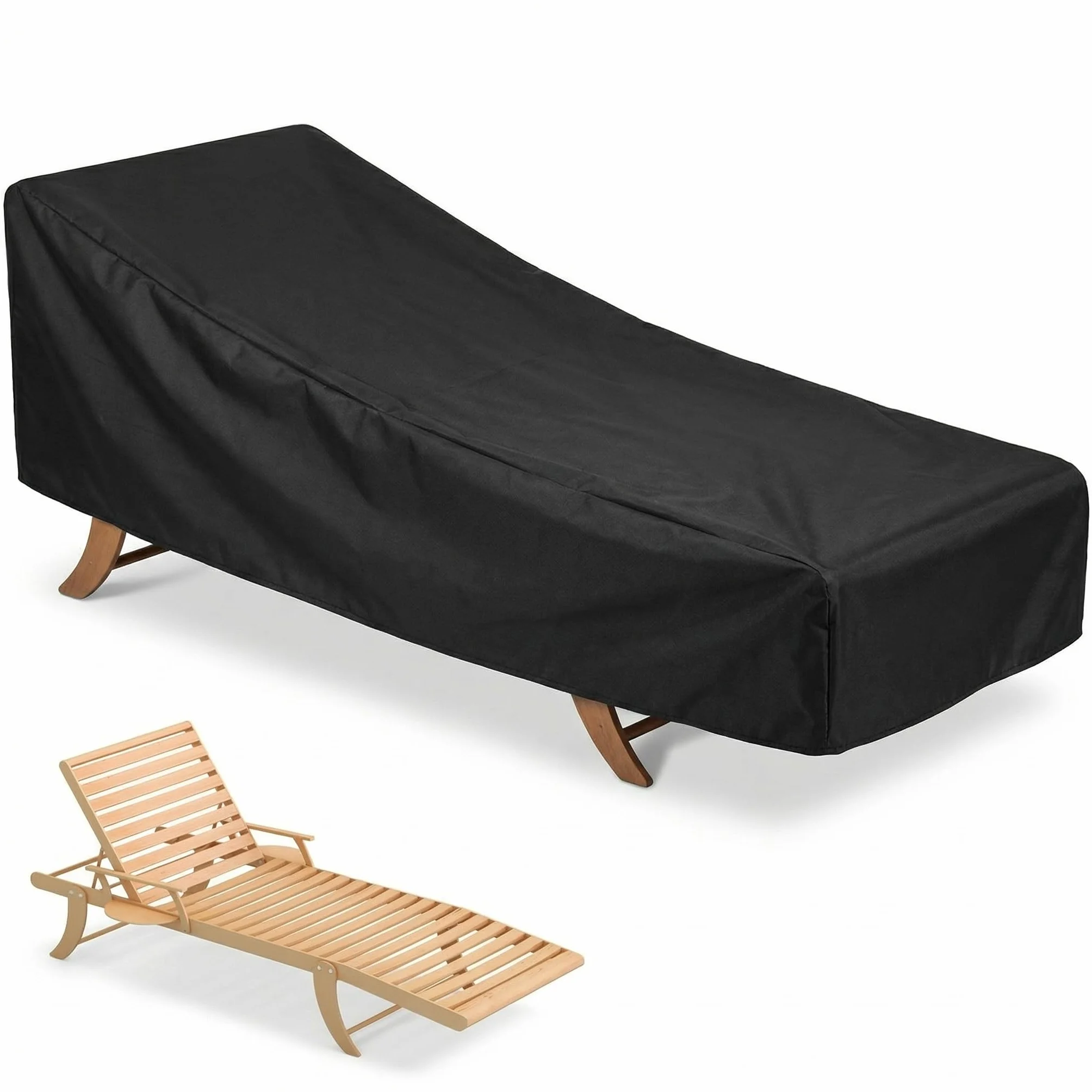 Pokrowiec na krzesło ogrodowe QWORK Oxford 420D 200x70x40/75 cm ochronny UV