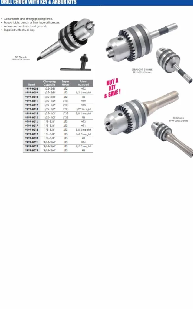 HHIP 9999-0016 Uchwyt wiertarski JT3 5/8" z trzpieniem Mt3
