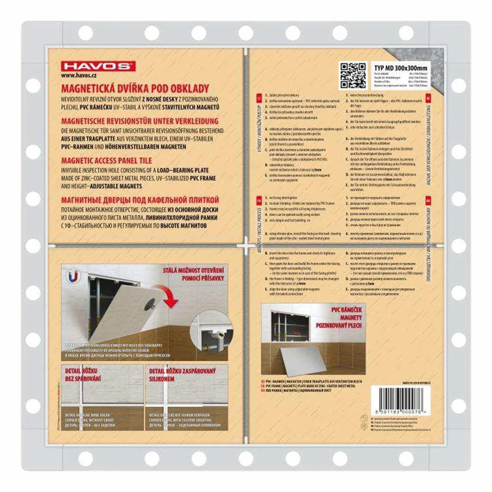 Drzwi rewizyjne klapa rewizyjna magnetyczna z możliwością kafelkowania: 200 x 250 mm