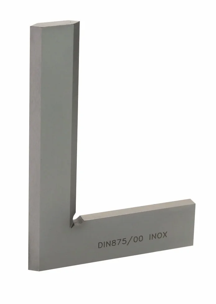 Precyzyjny kątownik włosów płaski 150 x 100 mm DIN 875/00 INOX