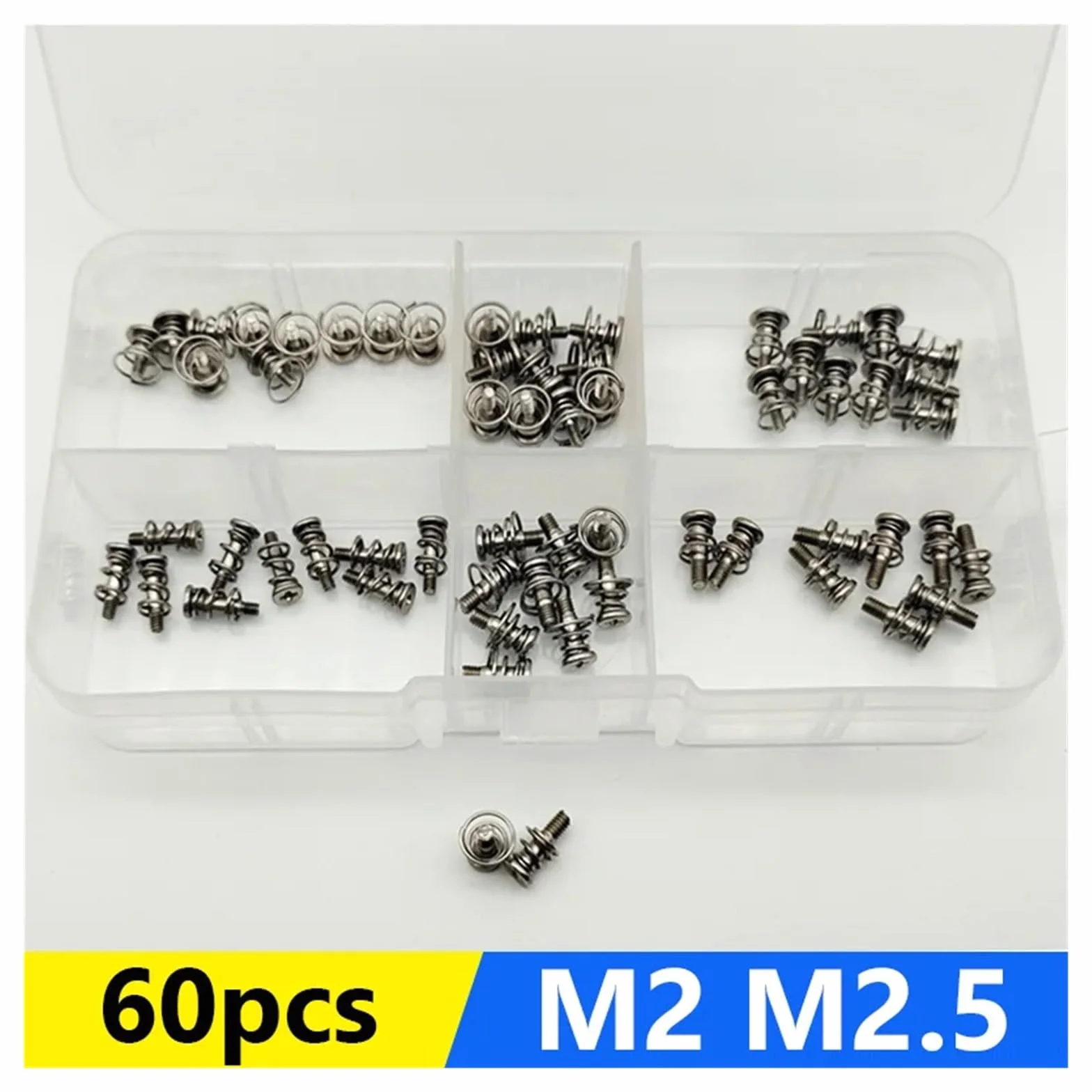 wkręty, Śruby wentylatora PC 120/60 szt. M2 .5 Zestaw śrub Phillips do karty graficznej wideo ze sprężynami(60PCS)