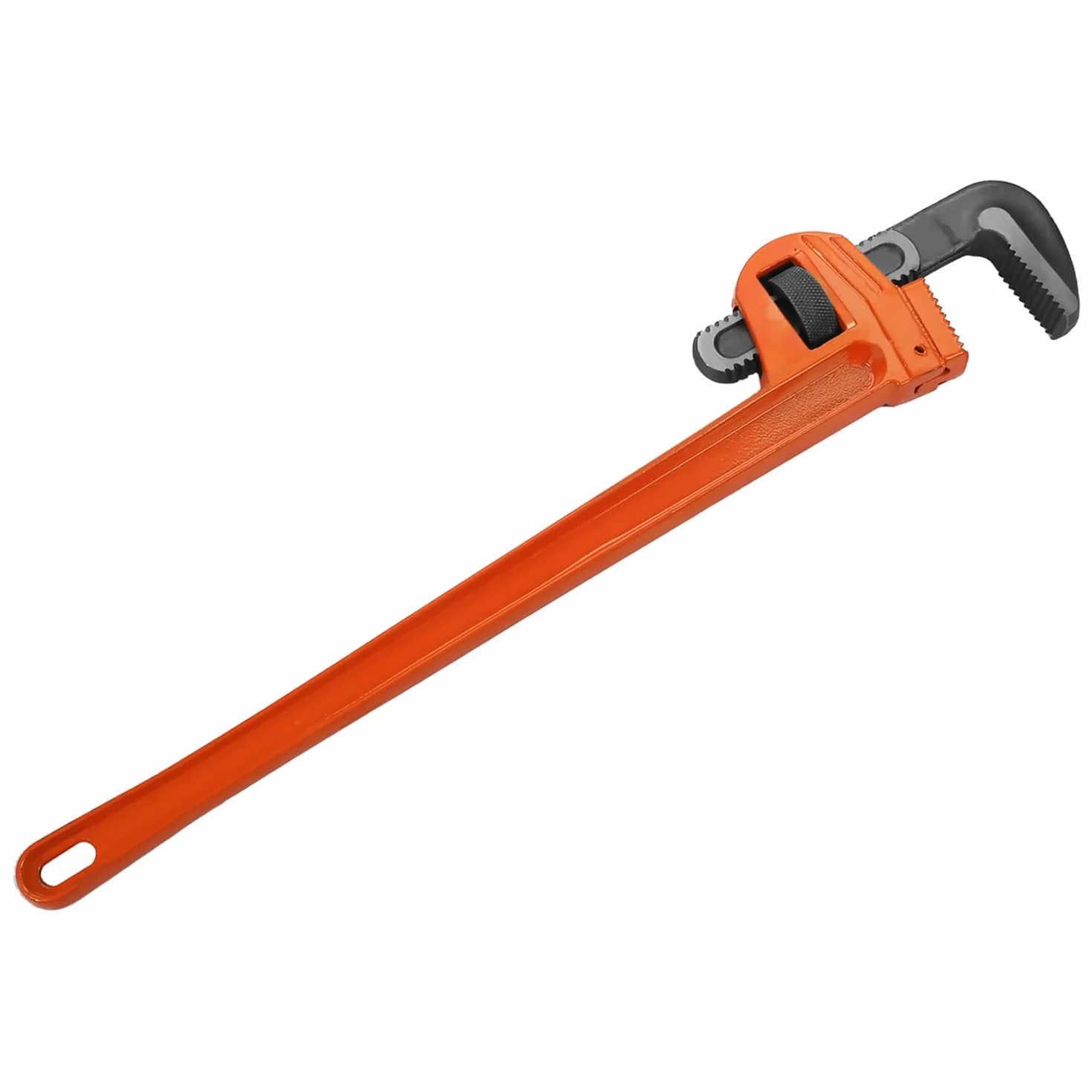 Utoolmart 600 # klucz do rur 45 # stalowy elektrostatyczny pyłoszczelny regulowany lekki prosty klucz hydrauliczny do zaciskania i obracania narzędzia do rur stalowych pomarańczowy czerwony 1 szt