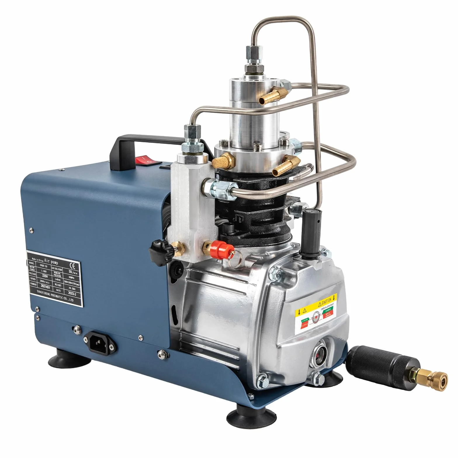 Sprężarka powietrza, kompresor 4500 psi, 300 bar, dwustopniowa kompresja, pompa wysokociśnieniowa 1800 W, pompa powietrza PCP do samochodu, roweru, motocykla, nurkowania