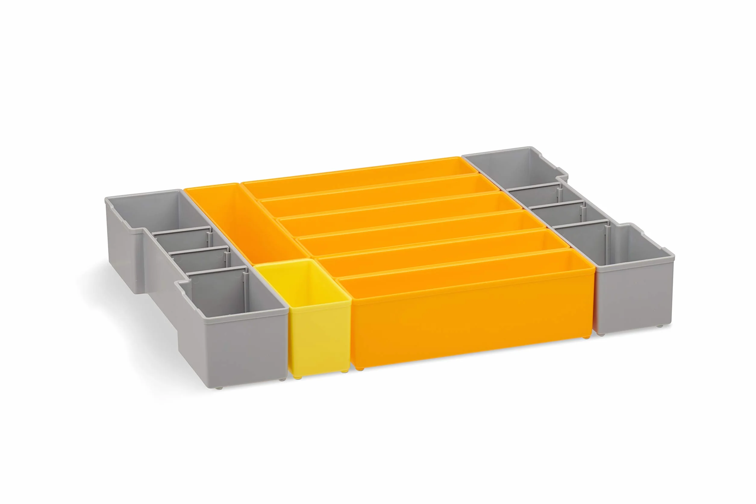 Sortimo Bosch L-BOXX 102 walizka narzędziowa z tworzywa sztucznego, czarna, pokrywka, z zestawem pudełek do sortowania małych części, idealny system przechowywania śrub