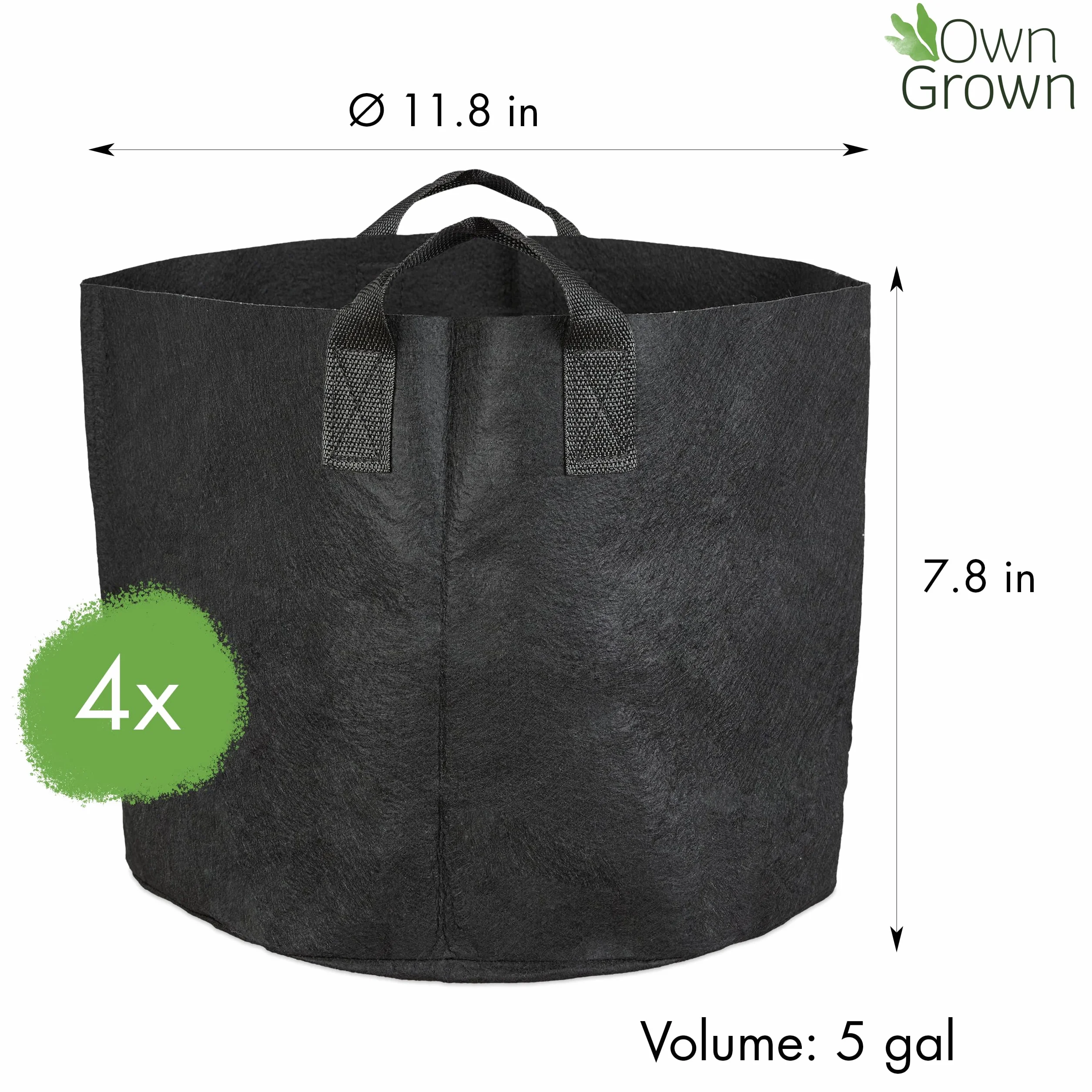 OwnGrown Worki do uprawy roślin 4 x 20 l przepuszczające wodę doniczki ogrodowe