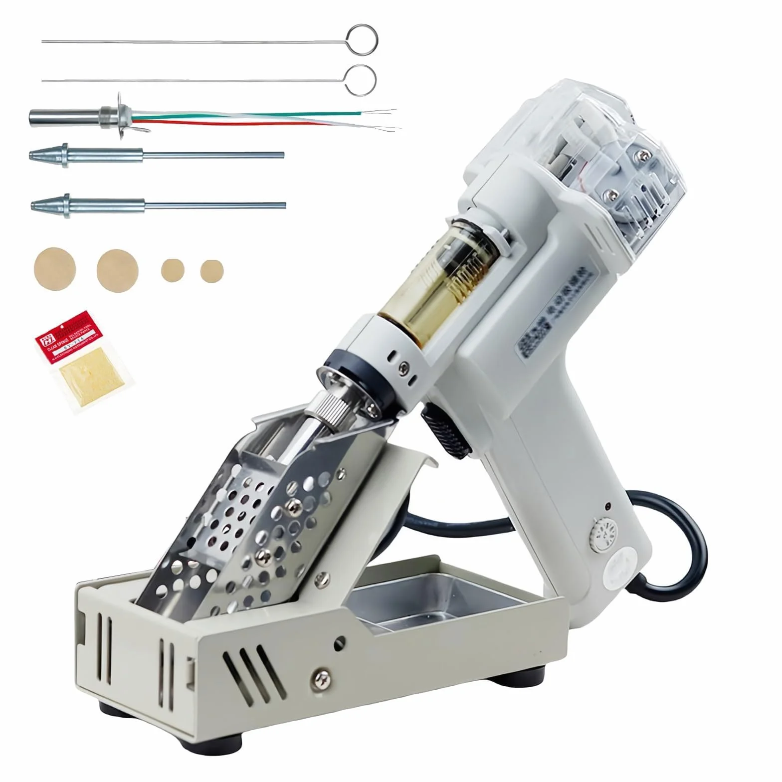 Elektrowniczy odkurzacz do lutowania, automatyczne urządzenie do odsysania cyny 100W, pistolet do odsysania lutowia z regulacją temperatury 380 ℃-480 ℃
