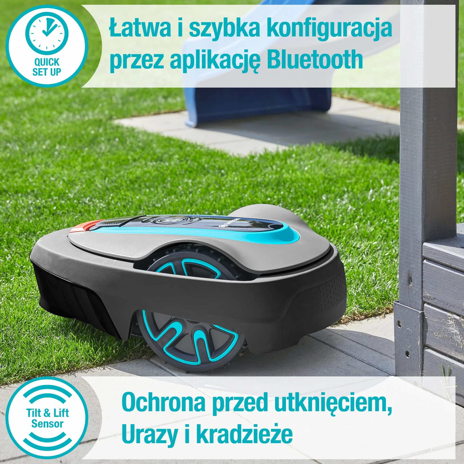 Gardena robot koszący SILENO life 750 do 750 m², Bluetooth, wersja PL
