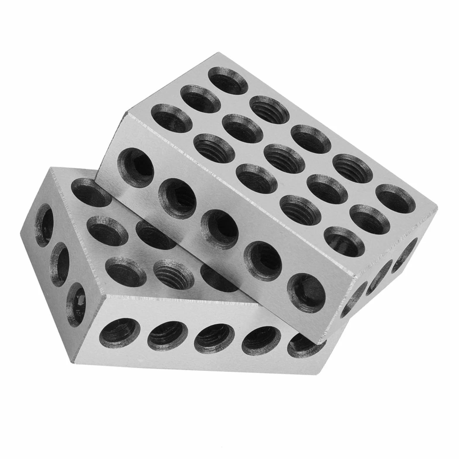 2Pcs 25X50X75Mm Blocks 23, Parallelblock Machinist Block Holes Milling Parallel Clamping Block Milling Machine Accessories