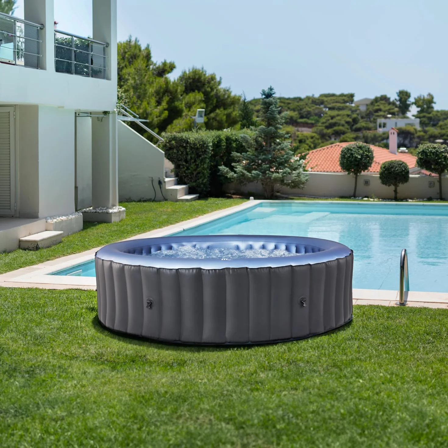 Happy Garden Nadmuchiwane Spa, Szary, 6 miejsc