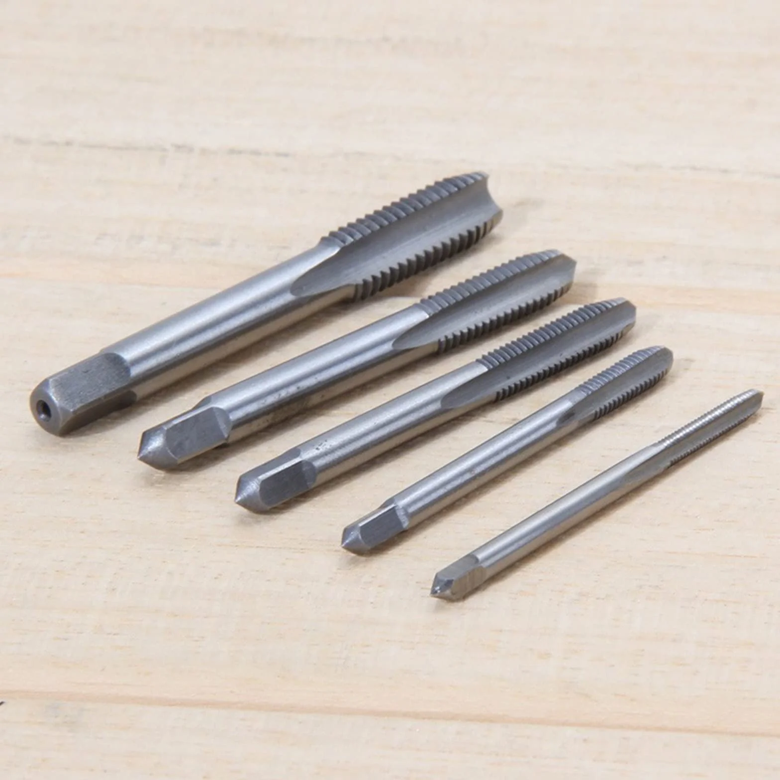 5 szt. gwintowników maszynowych HSS metrycznych, 3 mm, 4 mm, 5 mm, 6 mm, 8 mm, zestaw wierteł do gwintów M3-M8 MINGPING